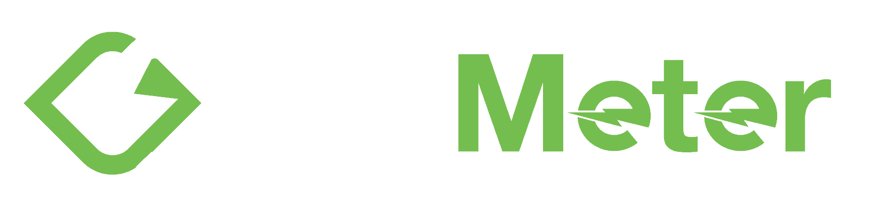NE Meter Logo - White, Green
